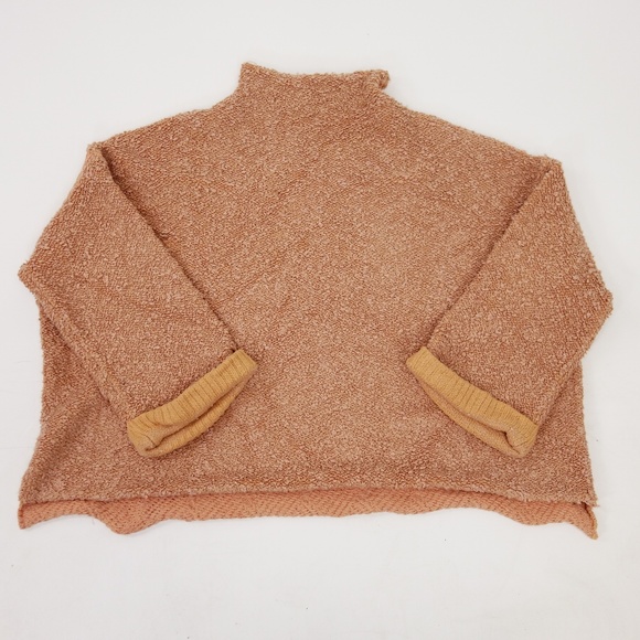Slouchy Peachy Mock Neck Sweater - Picture 1 of 7
